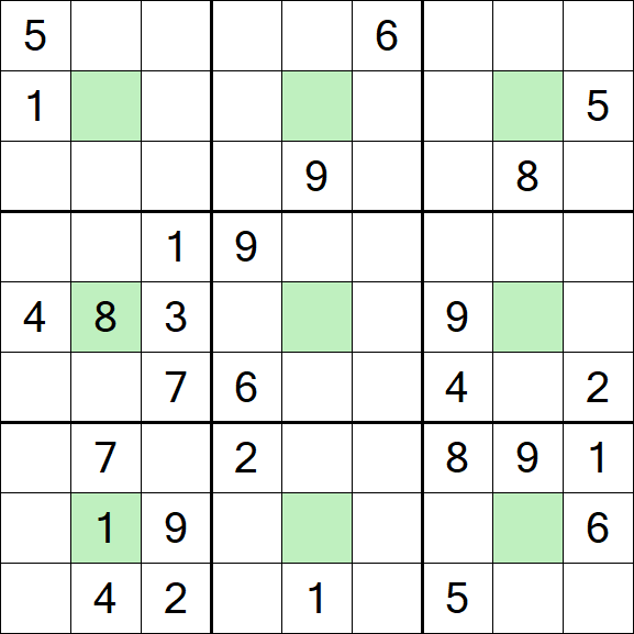 Center Dot Sudoku - Schwierig