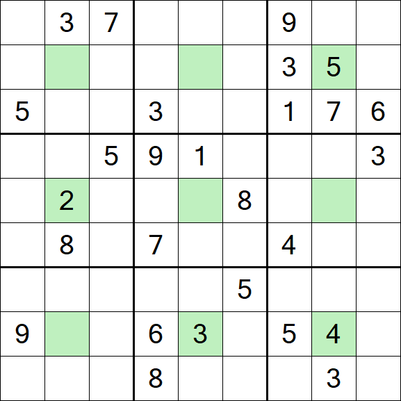 Center Dot Sudoku - Schwierig