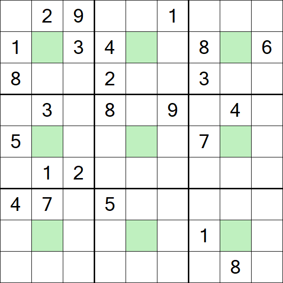 Center Dot Sudoku - Schwierig