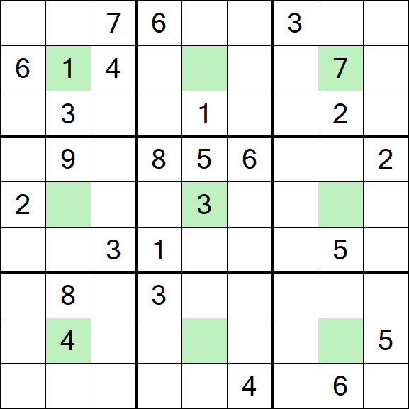 Center Dot Sudoku - Hard