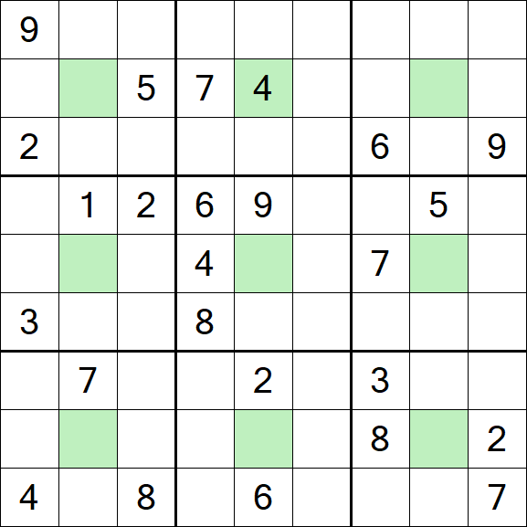 Center Dot Sudoku - Hard