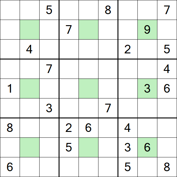 Center Dot Sudoku - Hard