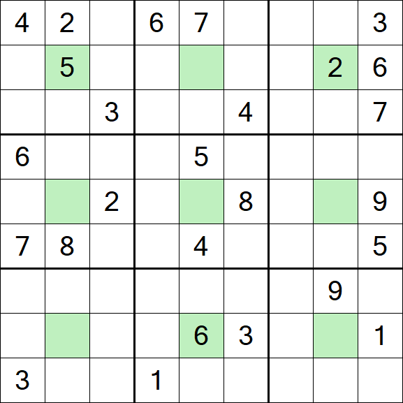 Center Dot Sudoku - Hard