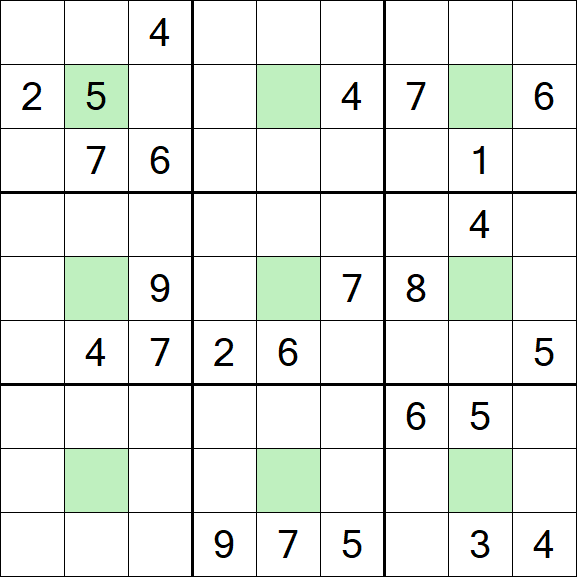 Center Dot Sudoku - Hard