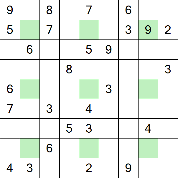 Center Dot Sudoku - Hard