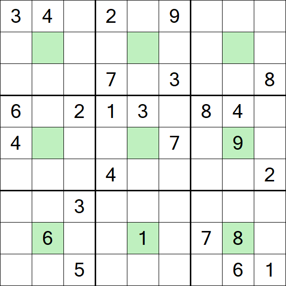 Center Dot Sudoku - Hard