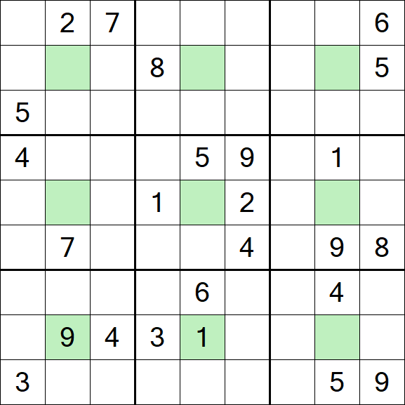 Center Dot Sudoku - Hard