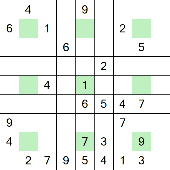 Center Dot Sudoku - Hard