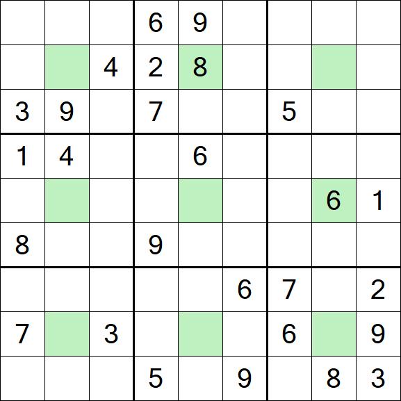 Center Dot Sudoku - Schwierig