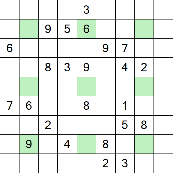 Center Dot Sudoku - Schwierig