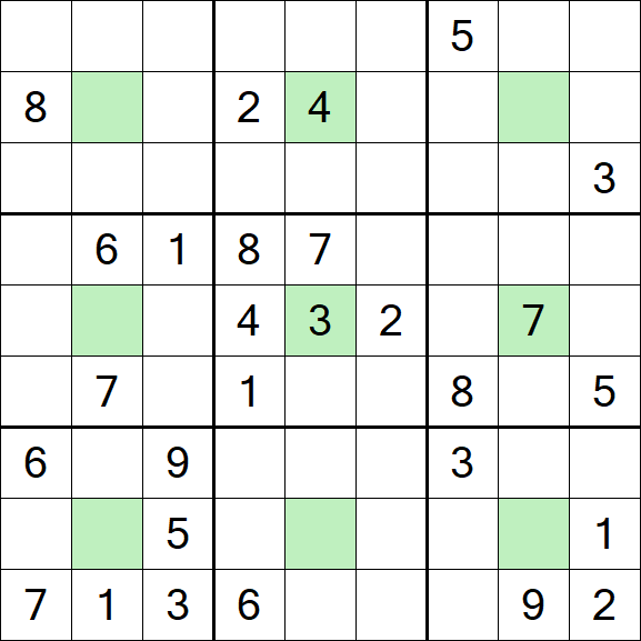 Center Dot Sudoku - Schwierig