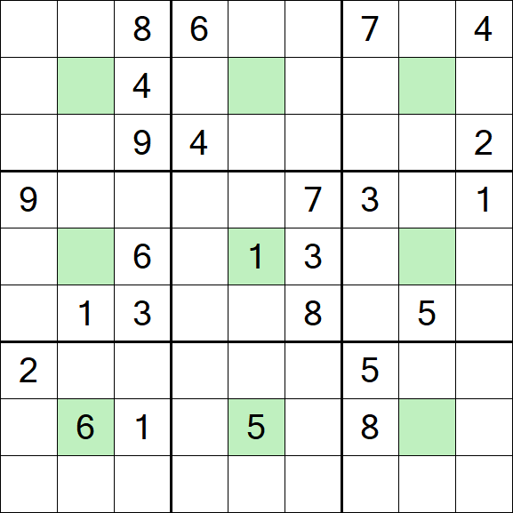 Center Dot Sudoku - Hard