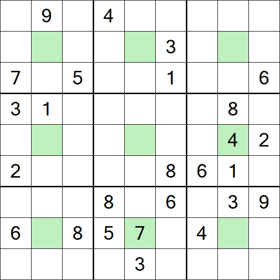 Center Dot Sudoku - Hard