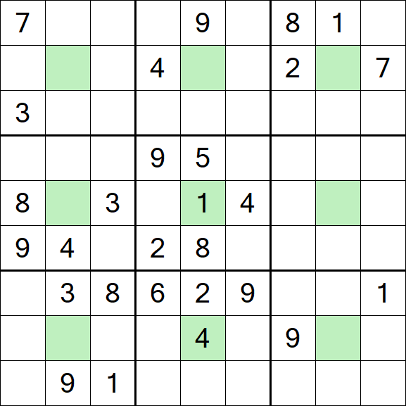 Center Dot Sudoku - Difficile