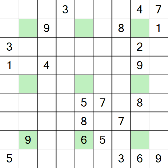Center Dot Sudoku - Hard