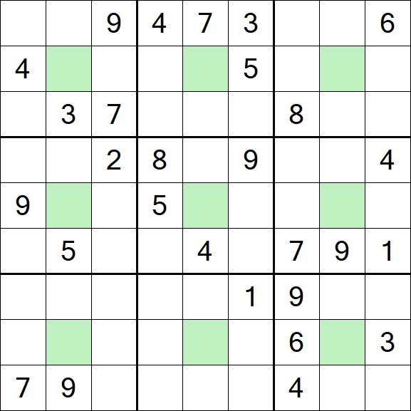 Center Dot Sudoku - Hard