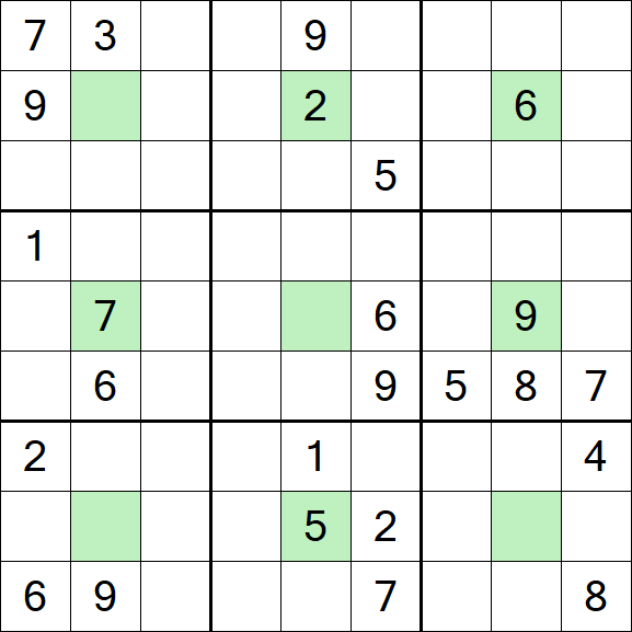 Center Dot Sudoku - Schwierig