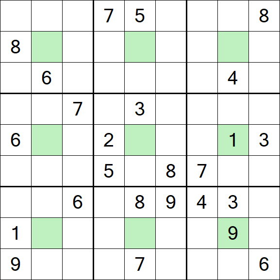 Center Dot Sudoku - Hard