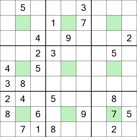 Center Dot Sudoku - Hard