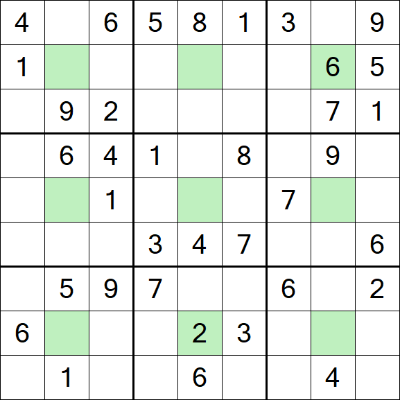 Center Dot Sudoku - Medium