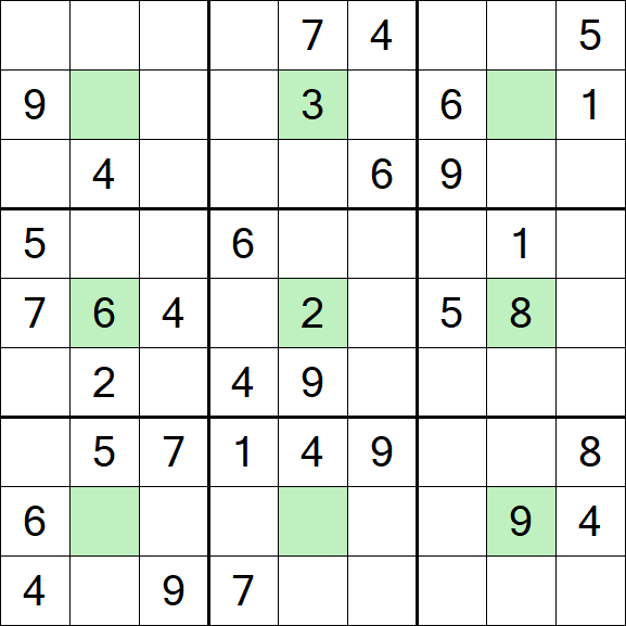 Center Dot Sudoku - Medium