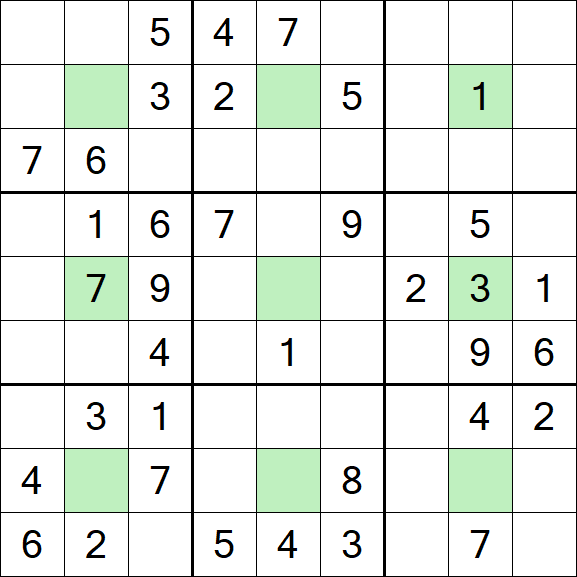 Center Dot Sudoku - Medium