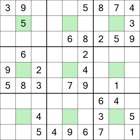 Center Dot Sudoku - Medium