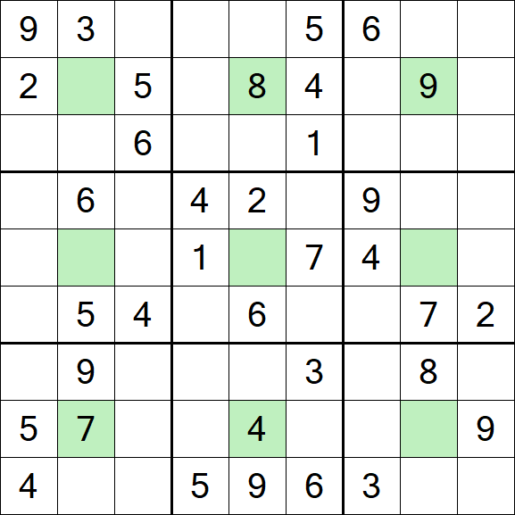 Center Dot Sudoku - Medium