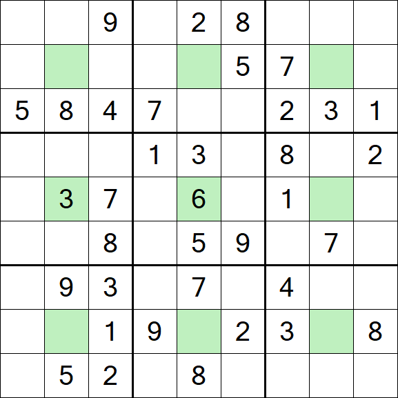 Center Dot Sudoku - Moyen