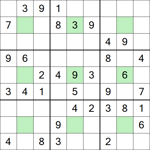 Center Dot Sudoku - Medium