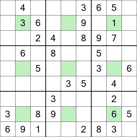 Center Dot Sudoku - Mittel