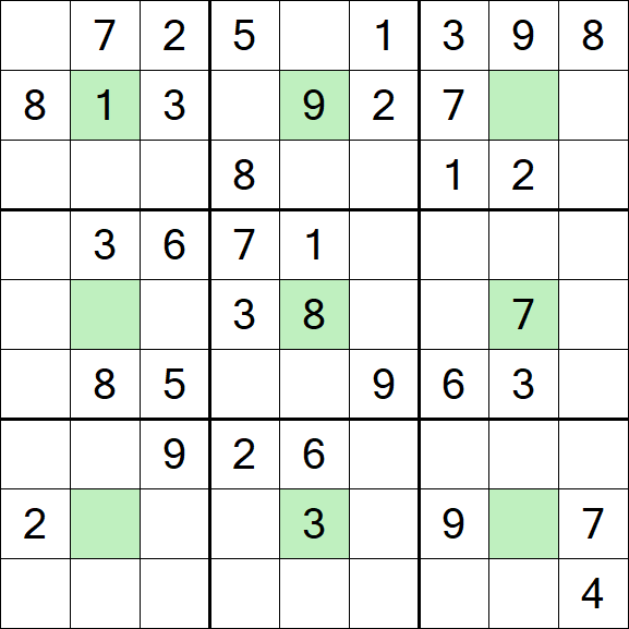 Center Dot Sudoku - Mittel