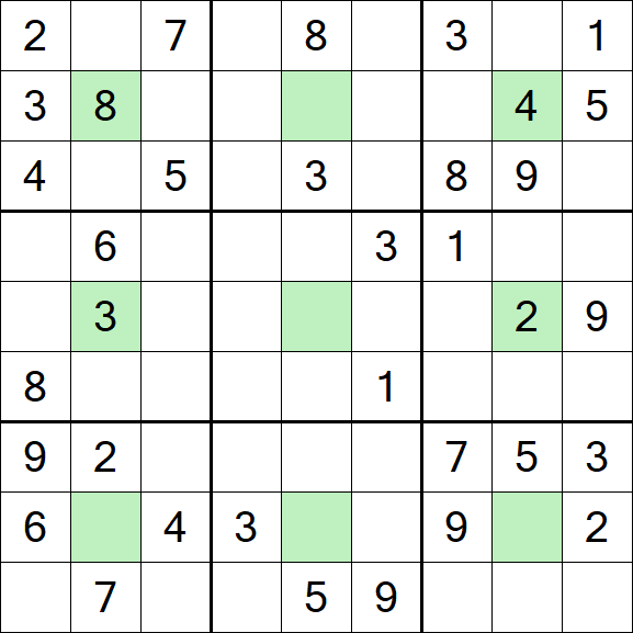 Center Dot Sudoku - Mittel