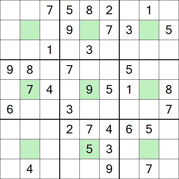Center Dot Sudoku - Mittel