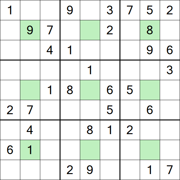 Center Dot Sudoku - Mittel