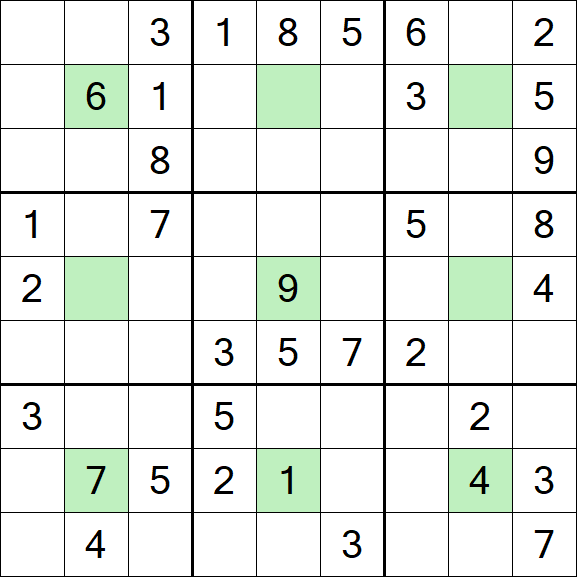 Center Dot Sudoku - Mittel