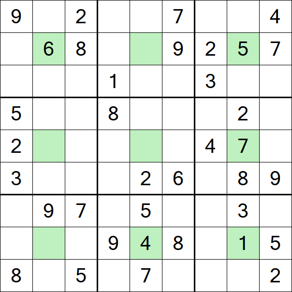 Center Dot Sudoku - Mittel