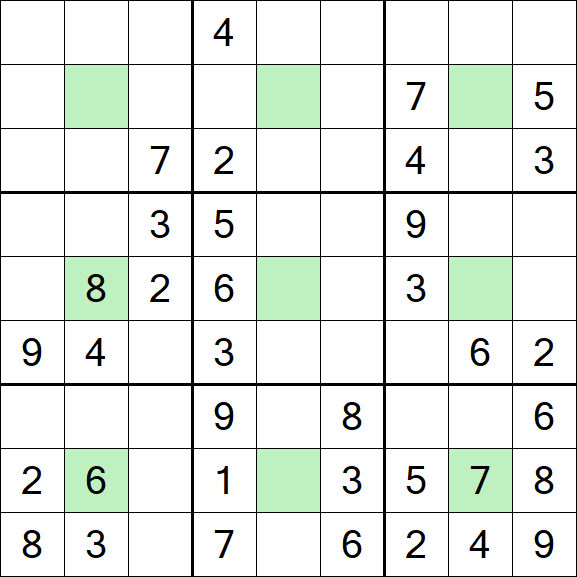 Center Dot Sudoku - Medio