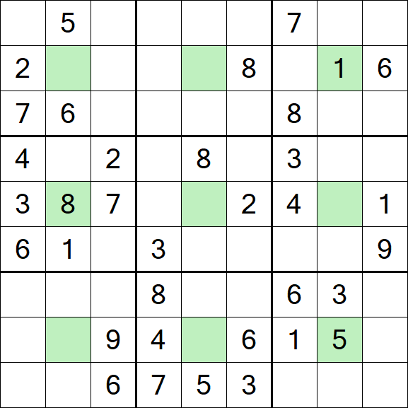 Center Dot Sudoku - Medio