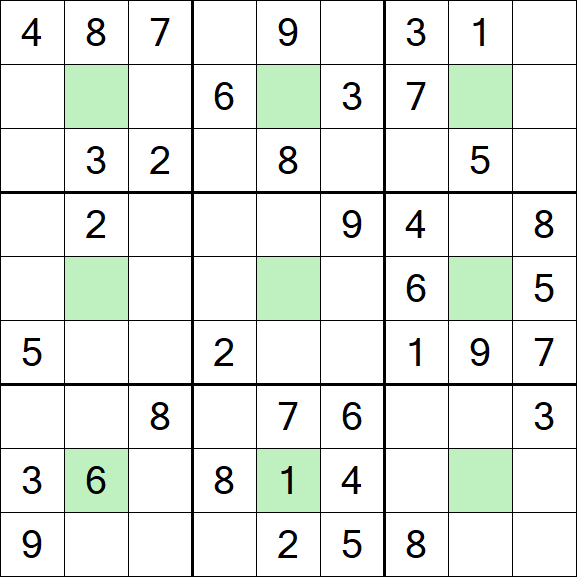 Center Dot Sudoku - Medio