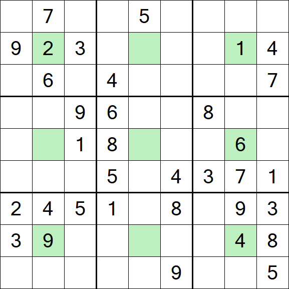 Center Dot Sudoku - Medio