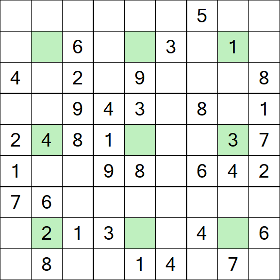 Center Dot Sudoku - Medio