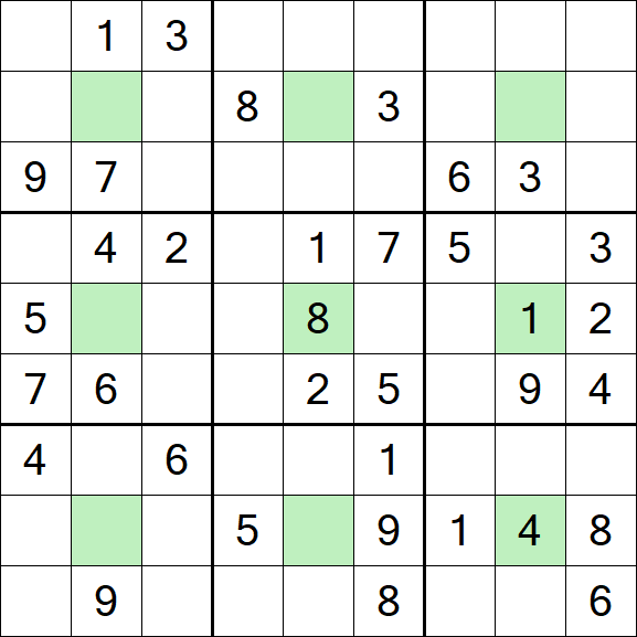 Center Dot Sudoku - Medio