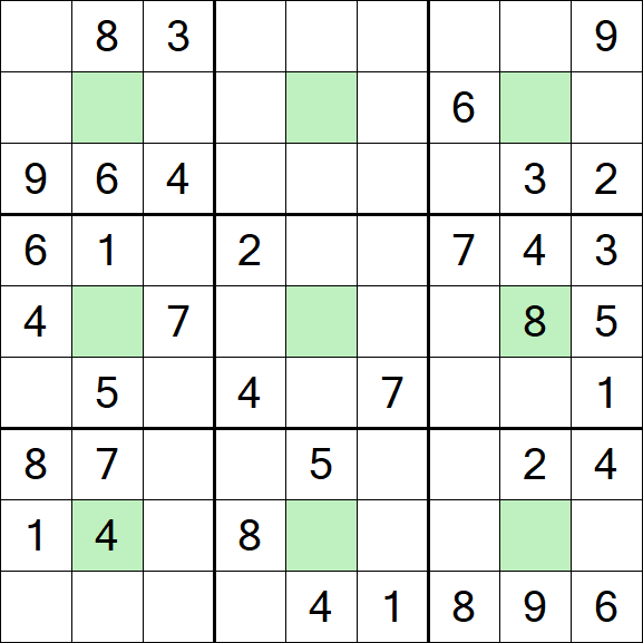 Center Dot Sudoku - Medio