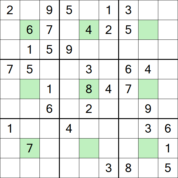 Center Dot Sudoku - Medium