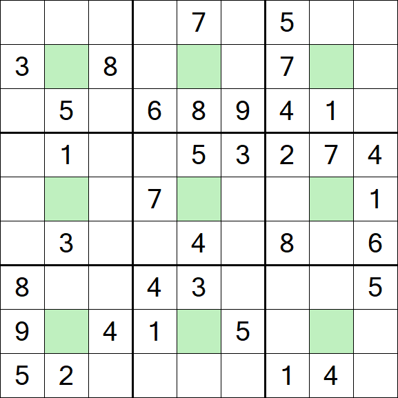 Center Dot Sudoku - Medium