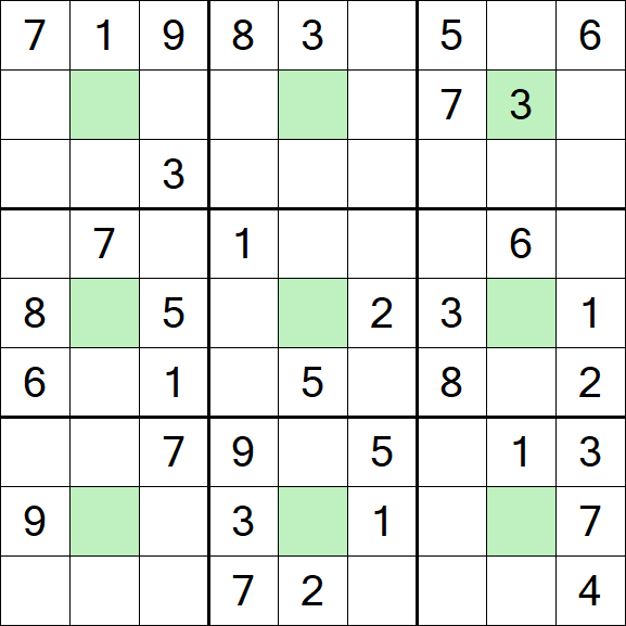 Center Dot Sudoku - Medium