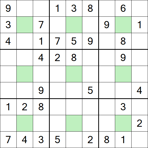 Center Dot Sudoku - Medium