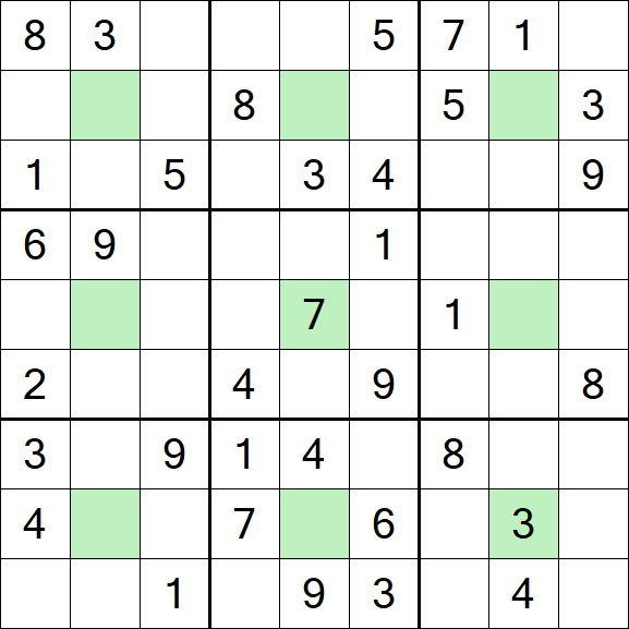 Center Dot Sudoku - Medium