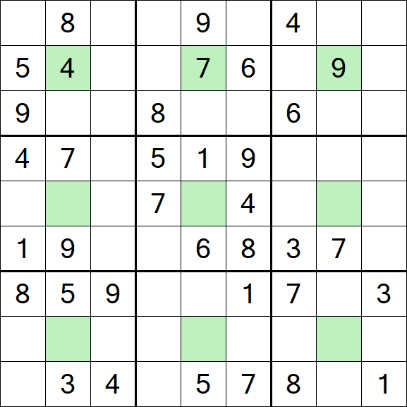 Center Dot Sudoku - Medium
